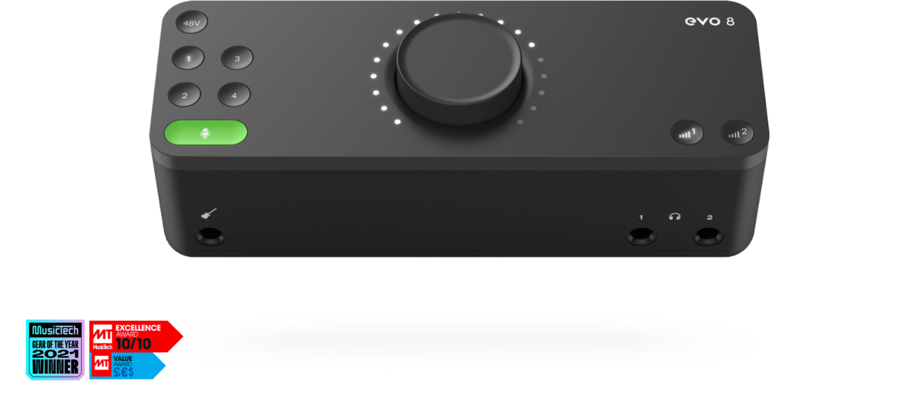 Evo 8 Audio Interface - Make Great Recordings Effortless